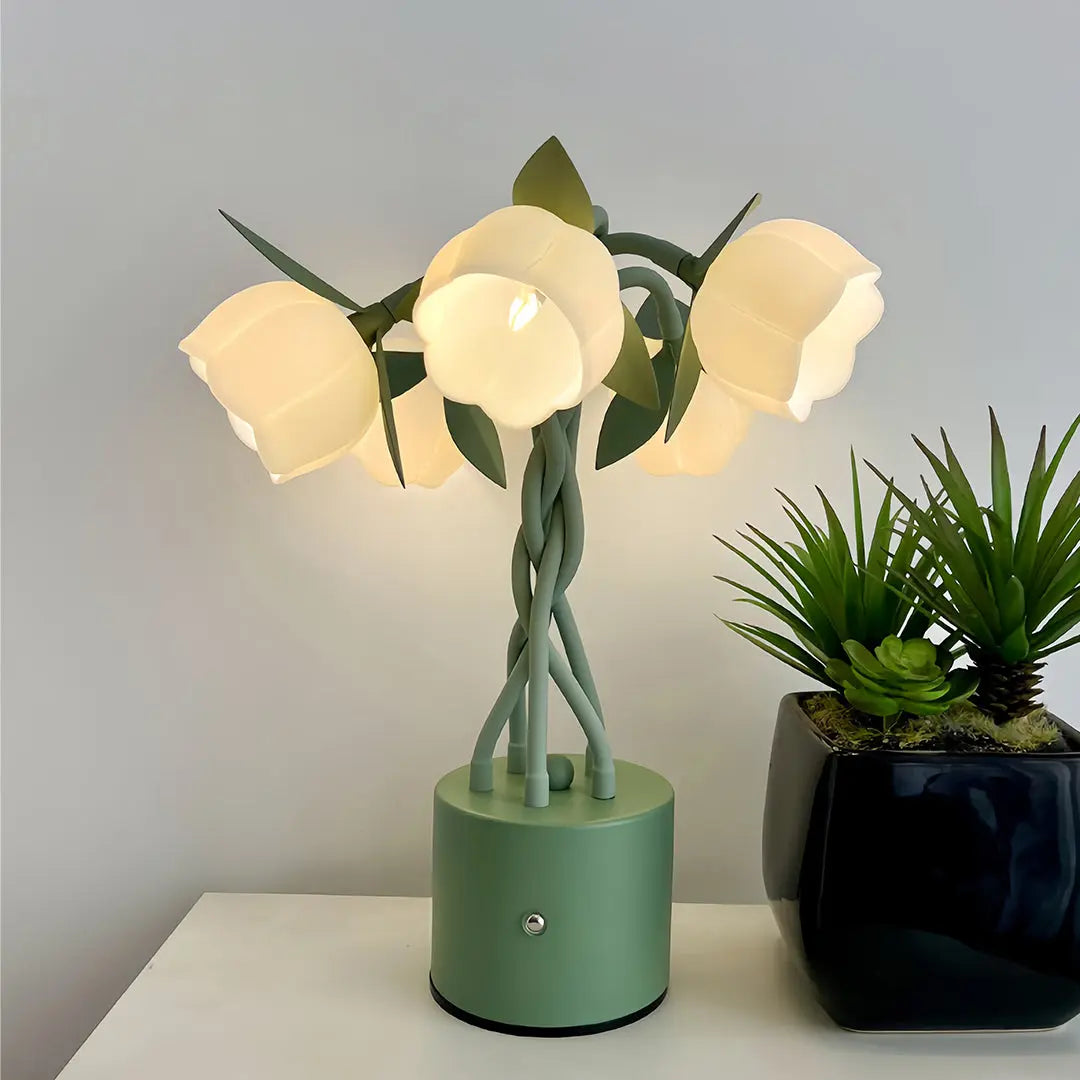 Creative Vintage Green Table Lamps with Flexible Stems - Artistic Design Luxe