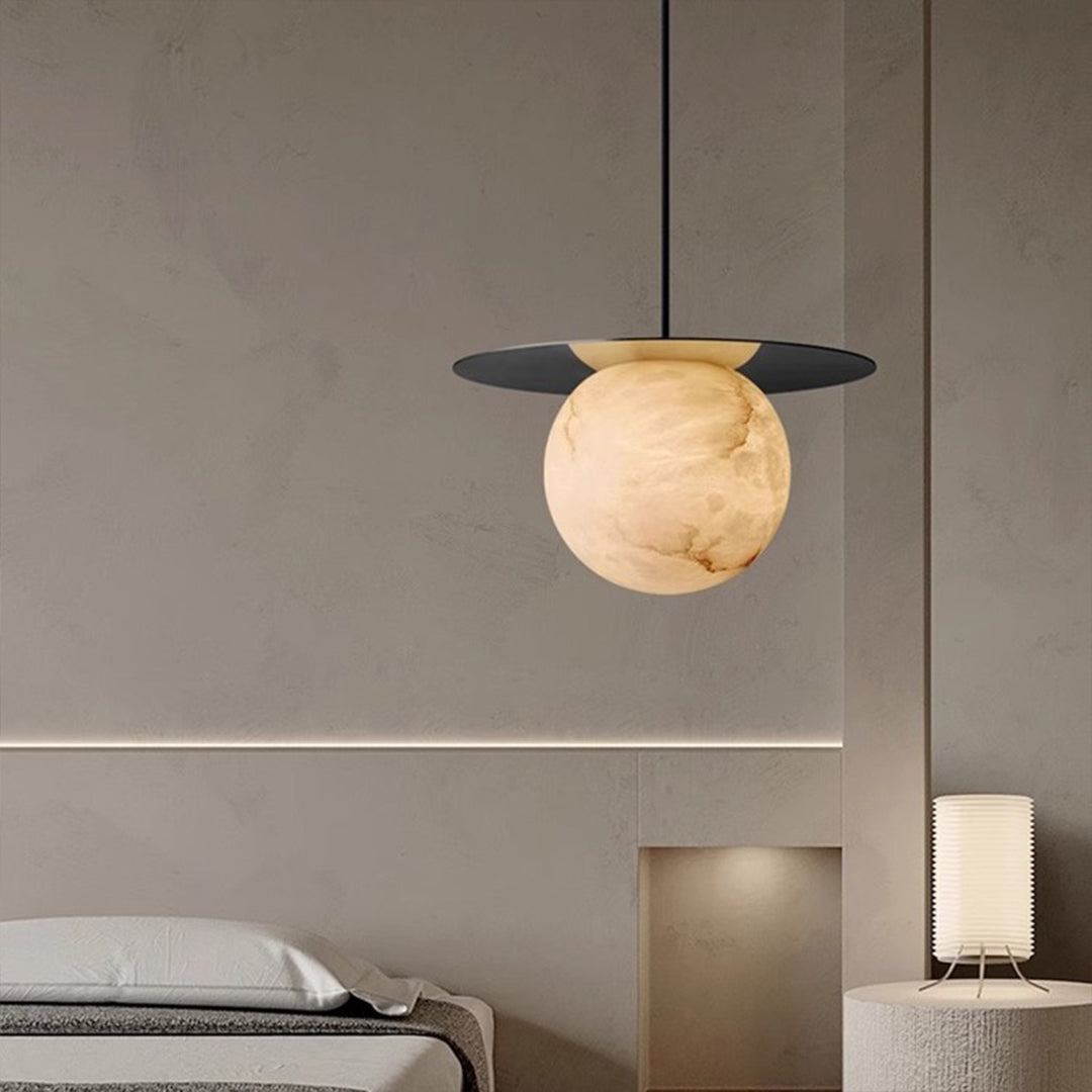 Marble Ball Mini Pendant — Full Copper, Natural Marble Shade, 5W G9, 3000K, Gold or Black