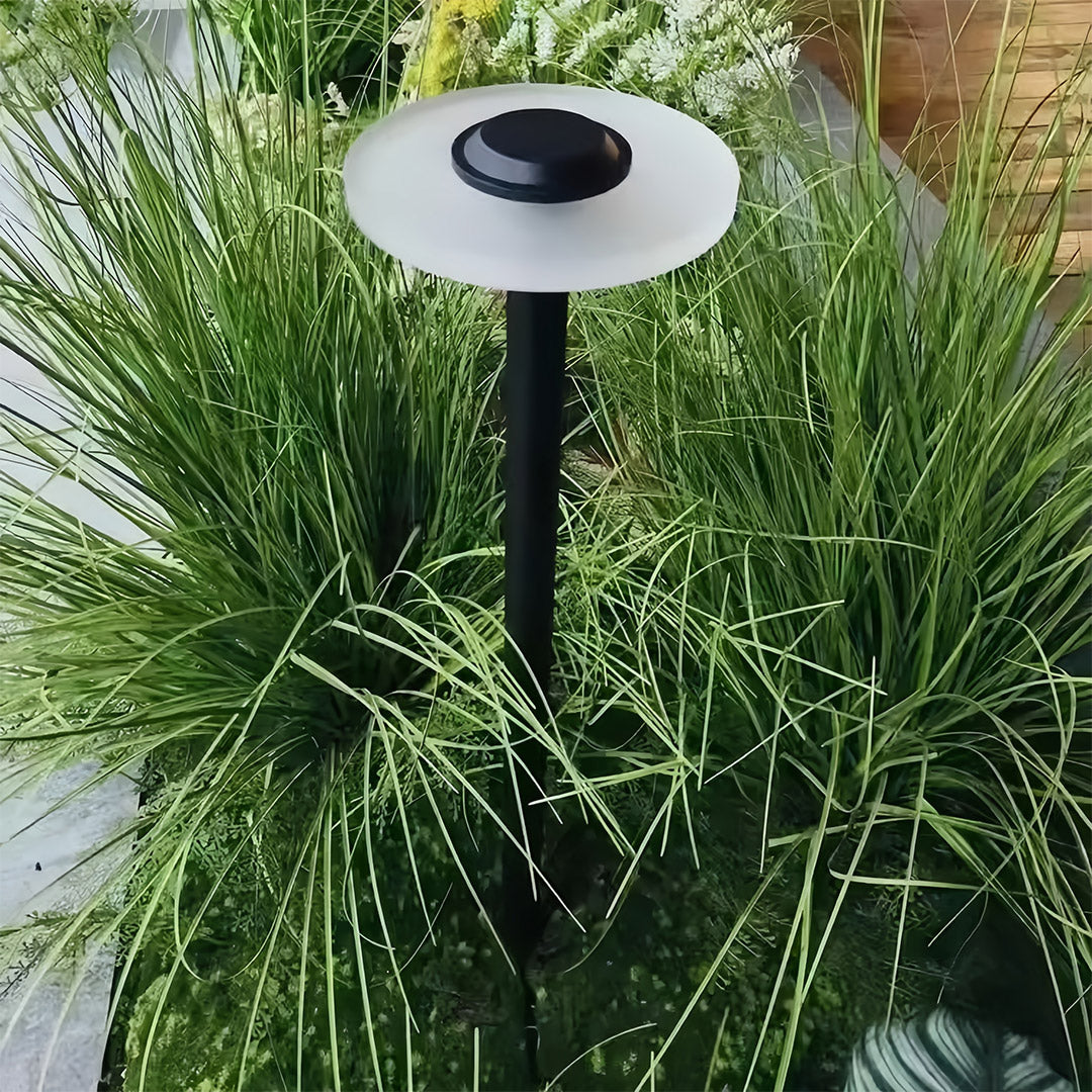 Minimalist Outdoor Bollard Light — Black Aluminum, 6W LED, 3000K, IP65, DC24V, 24.41" H
