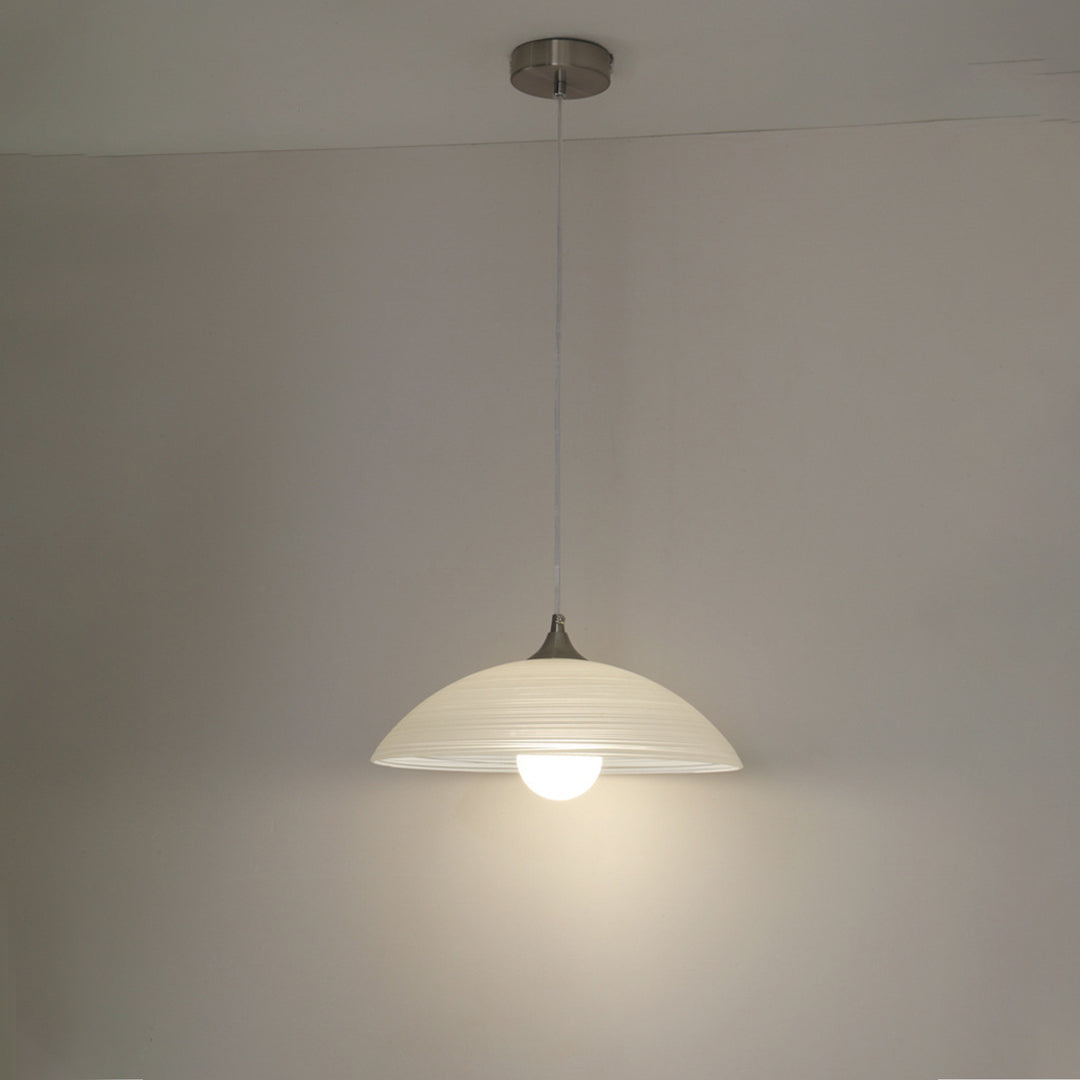 Water Pattern Glass Pendant Light — Iron, E27, 5W LED, Three-Color Dimming, 35cm or 42cm