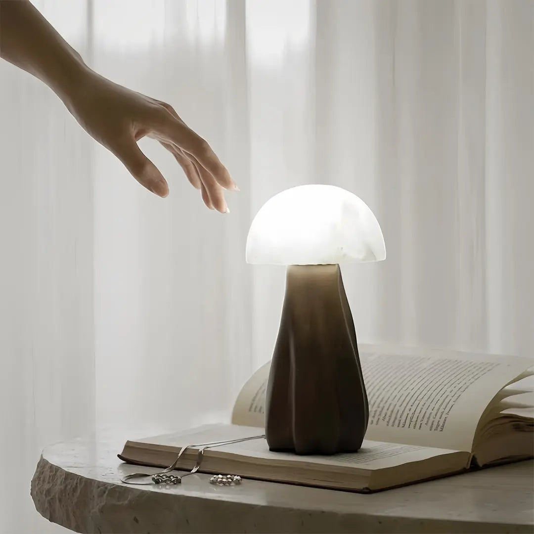 Nordic Resin Table Mushroom Lamp - Unique LED Atmosphere Light Luxe