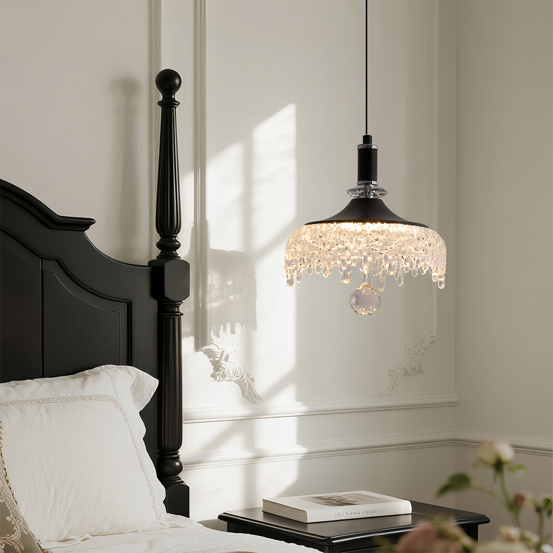 Artistic Mini Pendant Light — Metal Body, Acrylic Shade, French-Inspired Standard or Adjustable