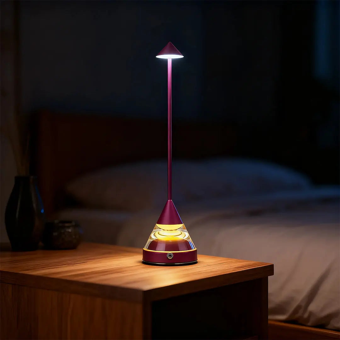 Creative Pointed Aluminum Iron Accent Light - Unique Small Table Lamp Luxe