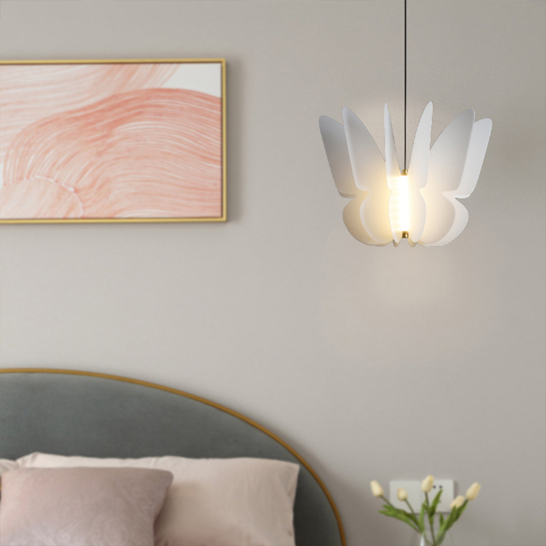 Geometric White PE Shade Pendant Light — 20W LED, 3000K Warm White, 1.5m Adjustable Cord