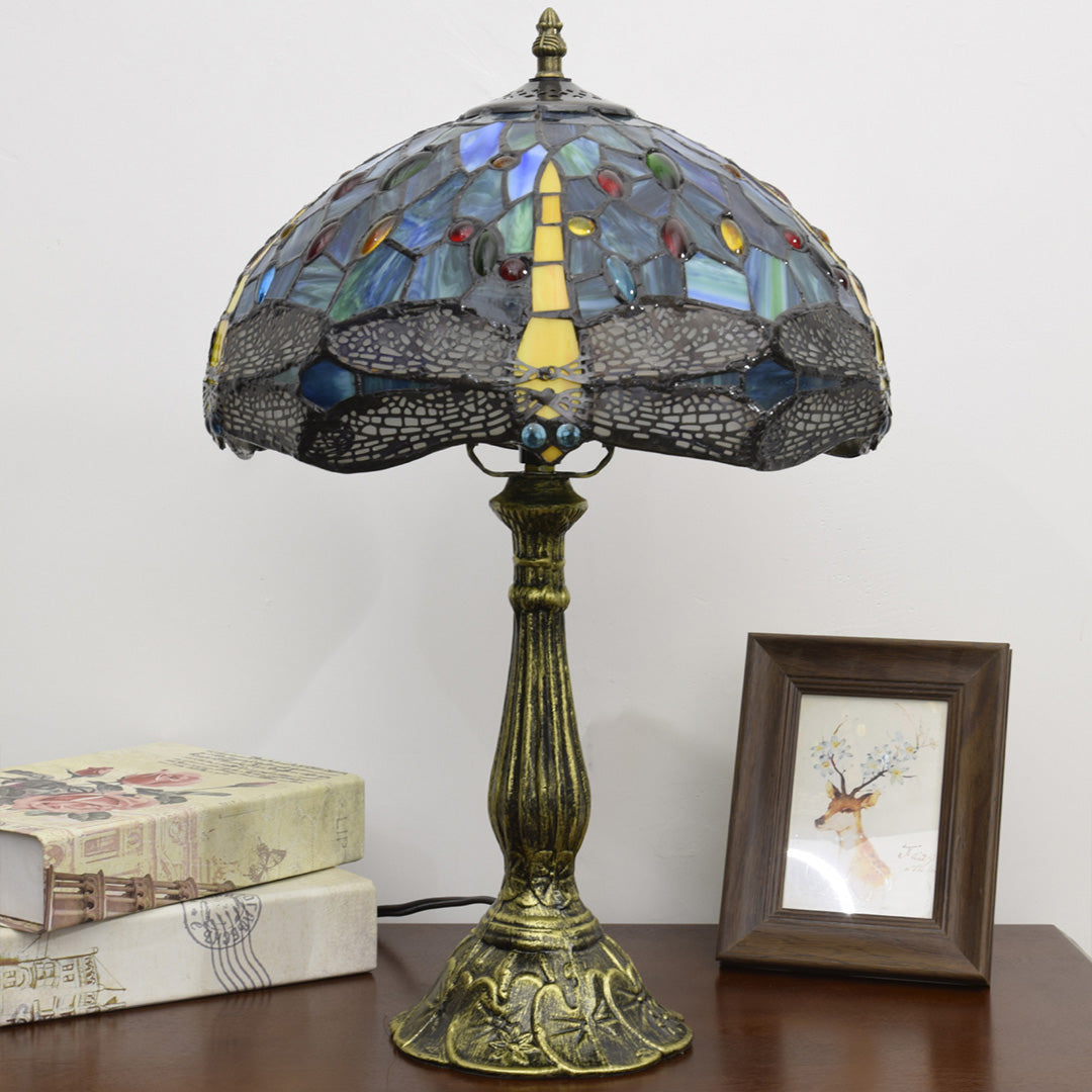 Vintage Brass Mini Pendant — H65 Brass, Cracked Glass, Walnut Wood, E27 LED, 3000K, 1-Light