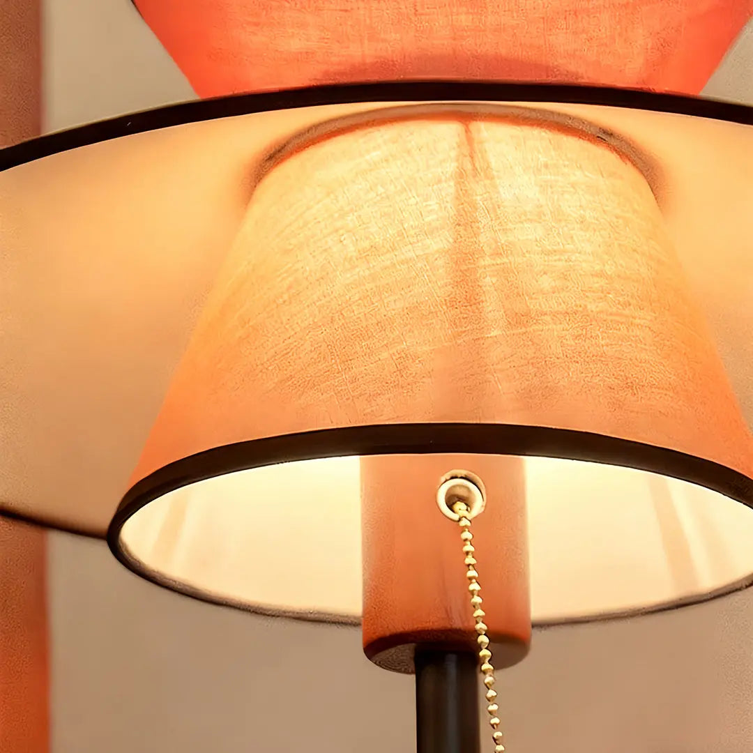 Vintage Ambient Floor Lamps with Fabric Shade and Pull Chain Switch Luxe