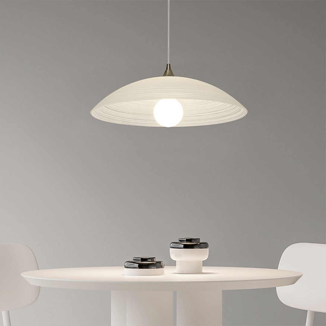 Water Pattern Glass Pendant Light — Iron, E27, 5W LED, Three-Color Dimming, 35cm or 42cm