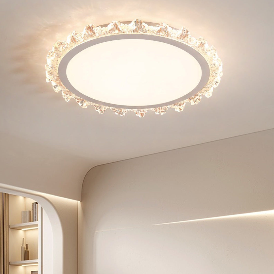 Ultra-Thin Round LED Flush-Mount Ceiling Light — Full Spectrum, Dimmable 3000K–6500K, RA97, UGR≤16