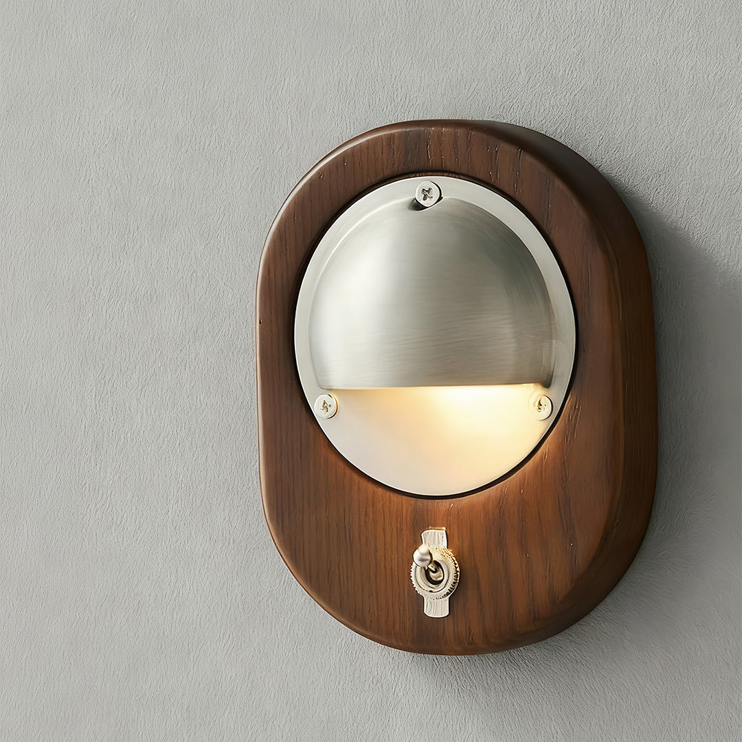 Vintage Brass and White Wax Wood Wall Sconce — Antique Bronze or Silver, G9/G4, 7W Warm White, Hardwired
