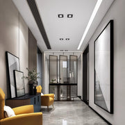 Square Recessed Downlight — Aluminum & Acrylic, LED, 7W–10W, 3000K / 4000K / 6000K, Ra90, Single- or Double-Head