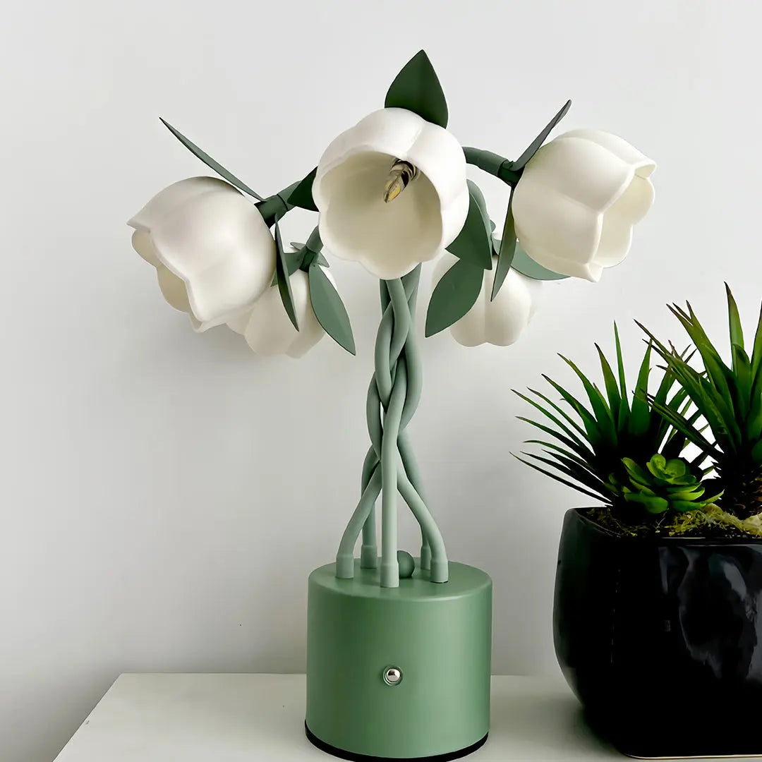 Creative Vintage Green Table Lamps with Flexible Stems - Artistic Design Luxe
