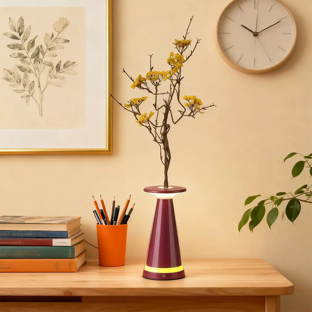Artistic Table Lamp with Vase Design and Mosquito Repellent Feature Luxe