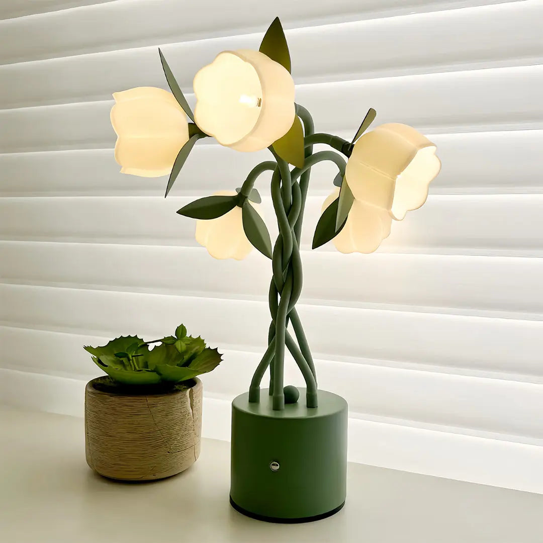 Creative Vintage Green Table Lamps with Flexible Stems - Artistic Design Luxe