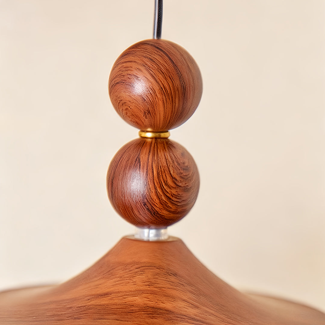 Teardrop LED Wall Sconce — Walnut & Iron, 15W Tri-Color Dimming, CRI 97, 11" × 16.5"