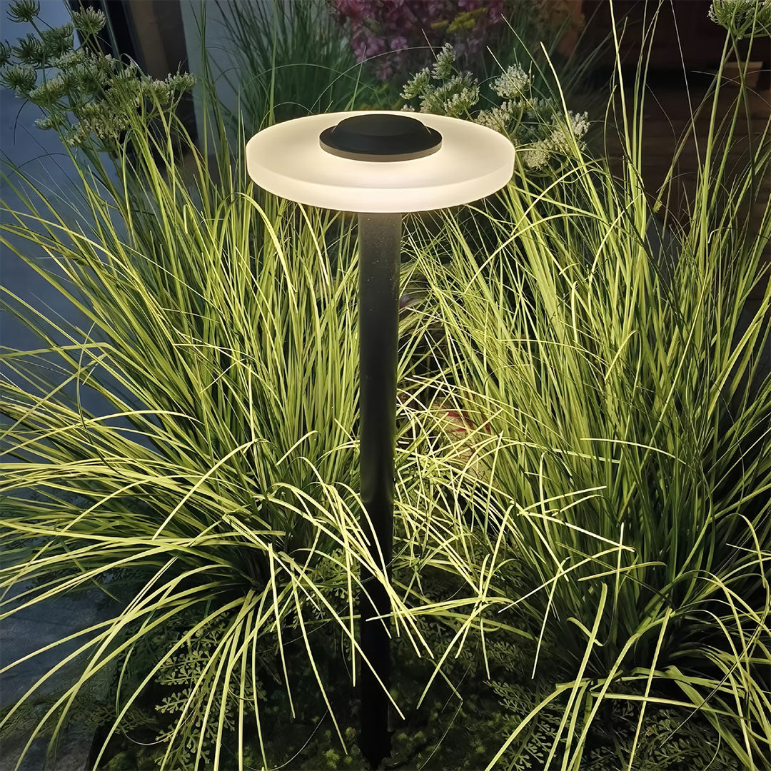 Minimalist Outdoor Bollard Light — Black Aluminum, 6W LED, 3000K, IP65, DC24V, 24.41" H