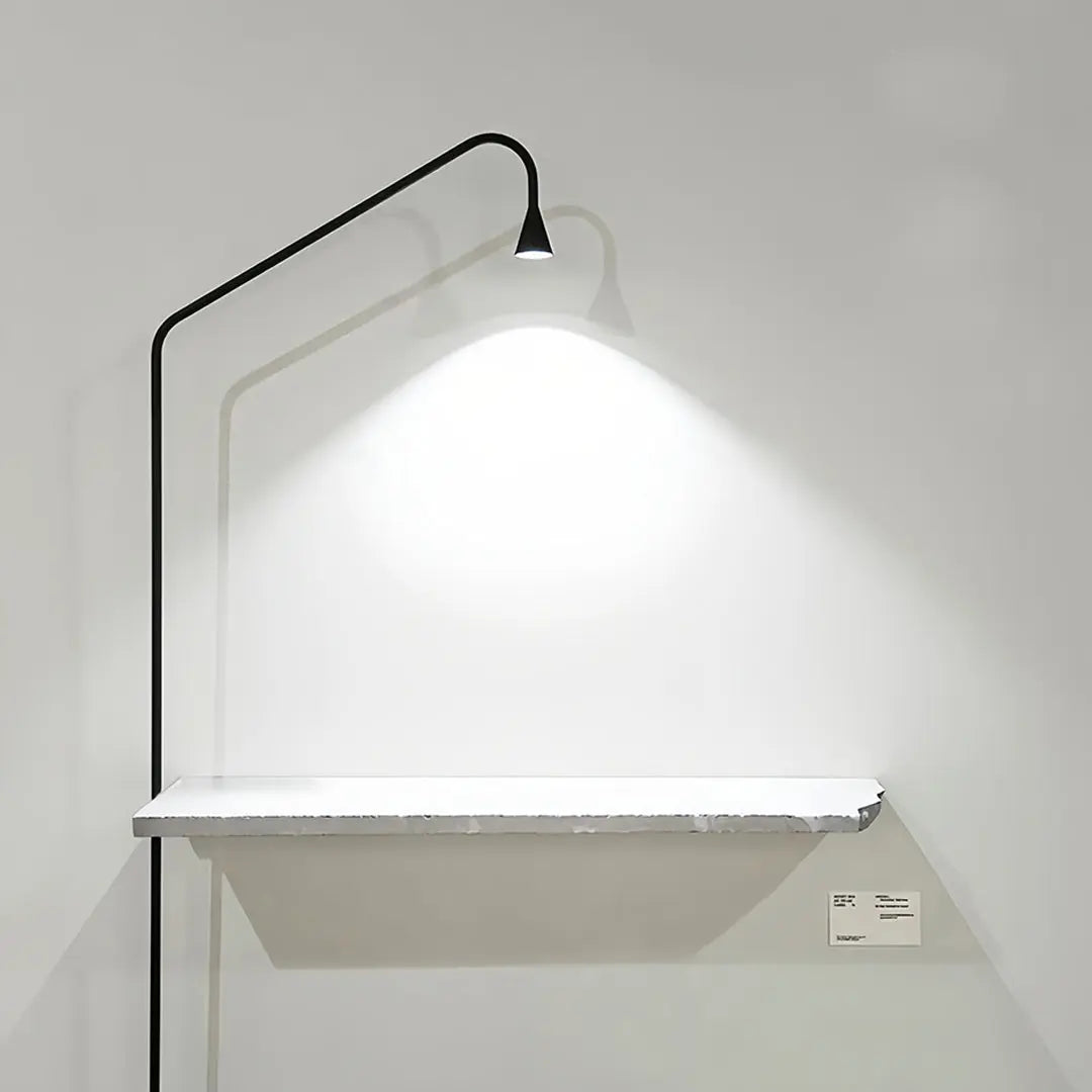 Minimalist LED Floor Lamps in Black and Gold - Perfect for Reading Luxe