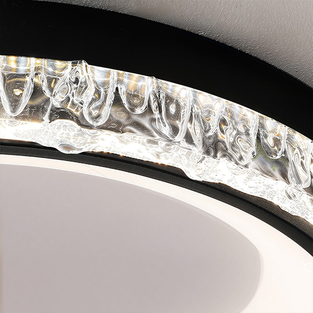 Minimalist Round Flush-Mount Ceiling Light — Metal and Acrylic, LED, 3-Step Dimming, 15.7" / 19.7" / 31.5"