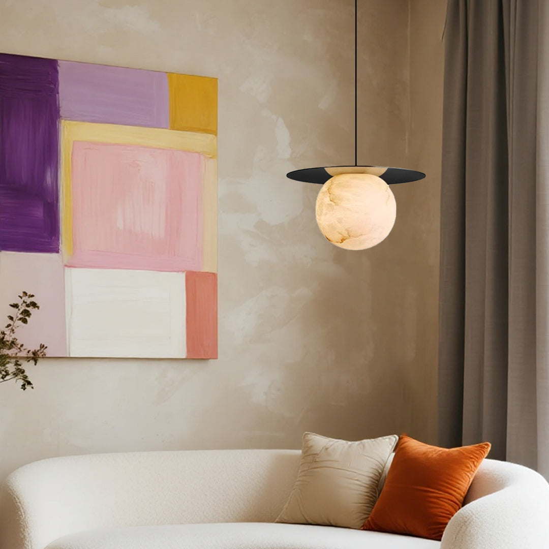 Marble Ball Mini Pendant — Full Copper, Natural Marble Shade, 5W G9, 3000K, Gold or Black