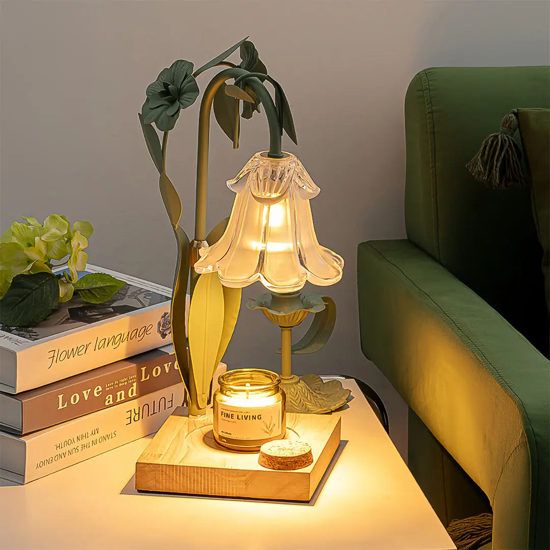 Elegant Night Light: Fireless Scented Flower Melt Table Lamp Luxe