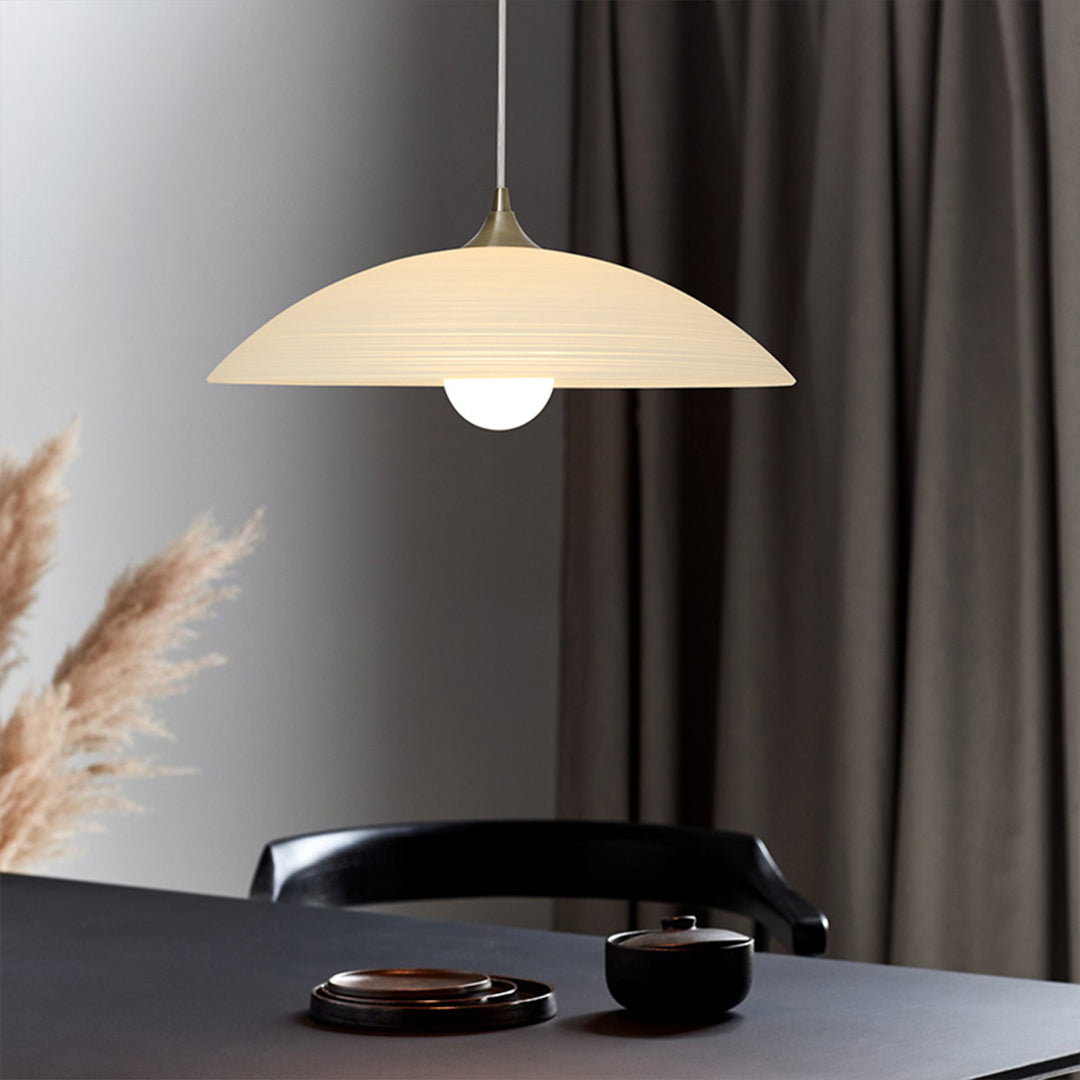 Water Pattern Glass Pendant Light — Iron, E27, 5W LED, Three-Color Dimming, 35cm or 42cm