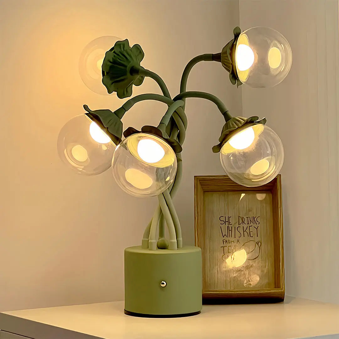 Adjustable DIY Bubble Table Lamps with Flexible Stems - Creative Lighting Solution Luxe