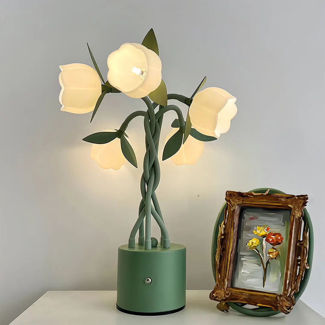 Creative Vintage Green Table Lamps with Flexible Stems - Artistic Design Luxe