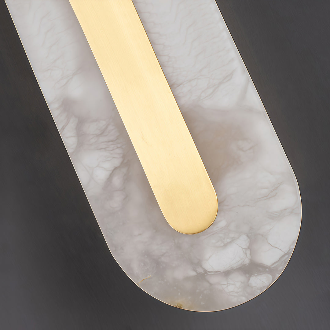 Cloud Stone Wall Sconce — Brass, Gold Finish, LED 3000K, Round or Square, Small or Large