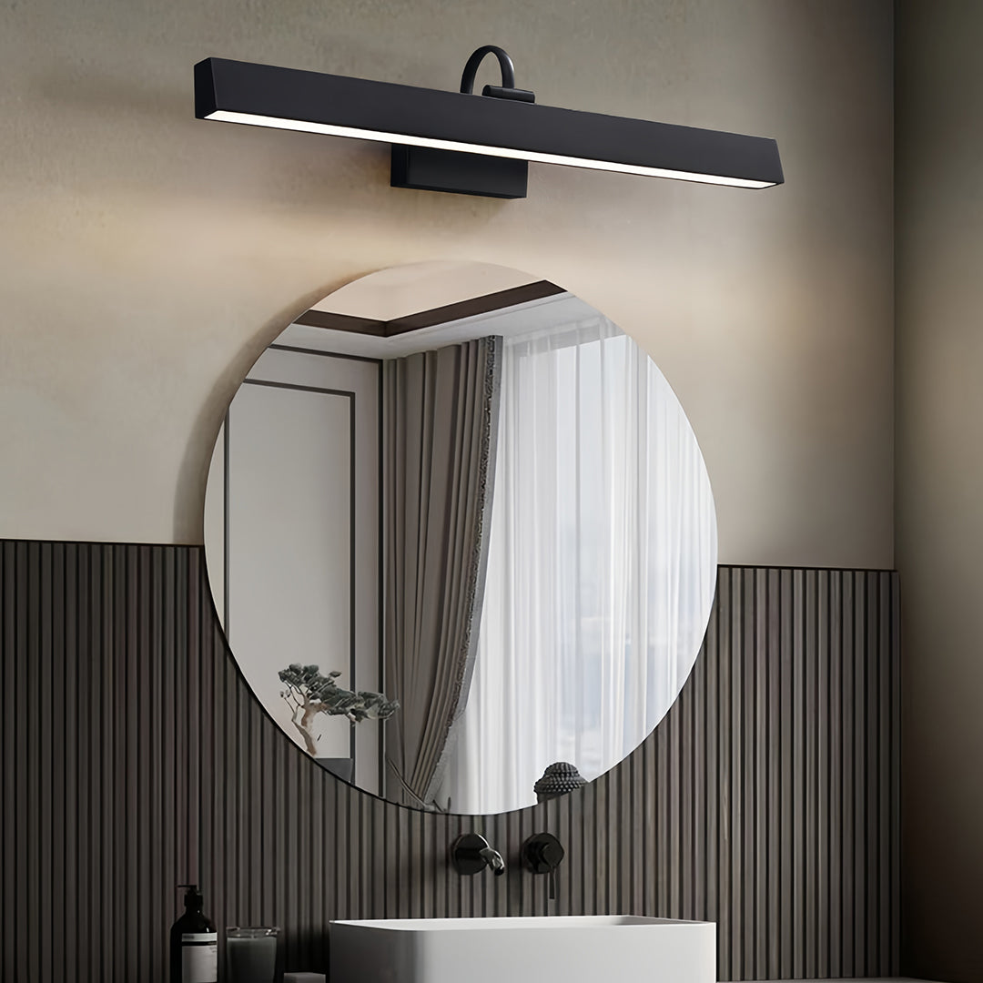 Full Copper LED Vanity Light Bar — H65 Brass, 6W, 3-Step Dimming, 350° Adjustable, Black or Copper