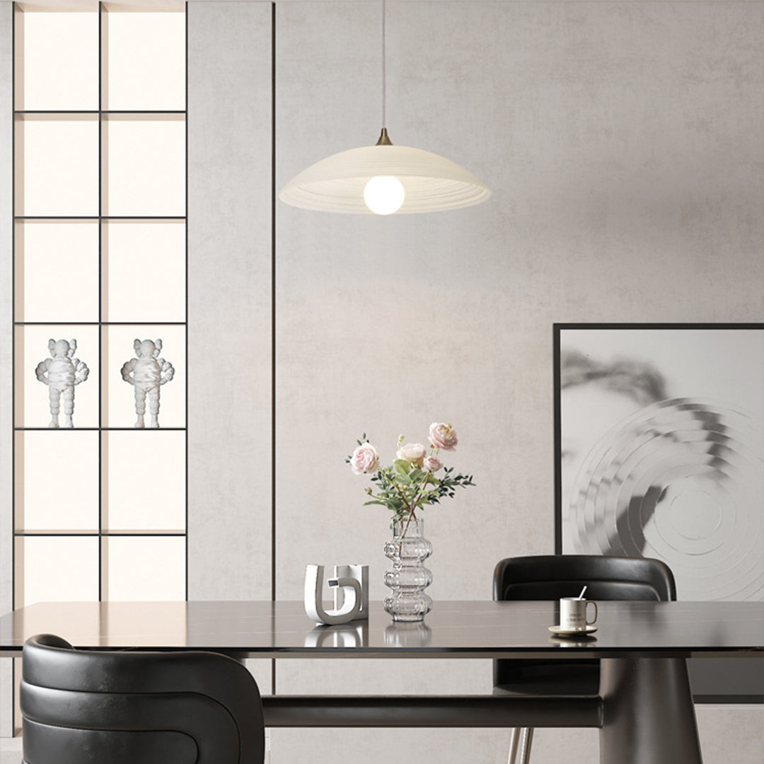 Water Pattern Glass Pendant Light — Iron, E27, 5W LED, Three-Color Dimming, 35cm or 42cm