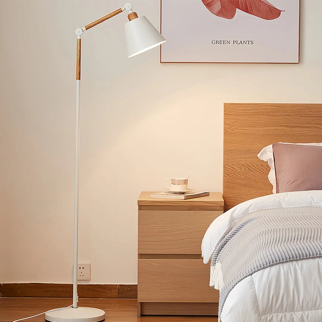 Modern Adjustable Metallic Floor Lamp Luxe