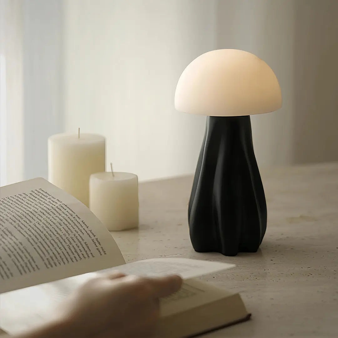 Nordic Resin Table Mushroom Lamp - Unique LED Atmosphere Light Luxe