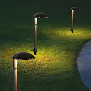 Minimalist Outdoor LED Path Light — Black Aluminum, Acrylic Dome, 10W, IP65 Weatherproof
