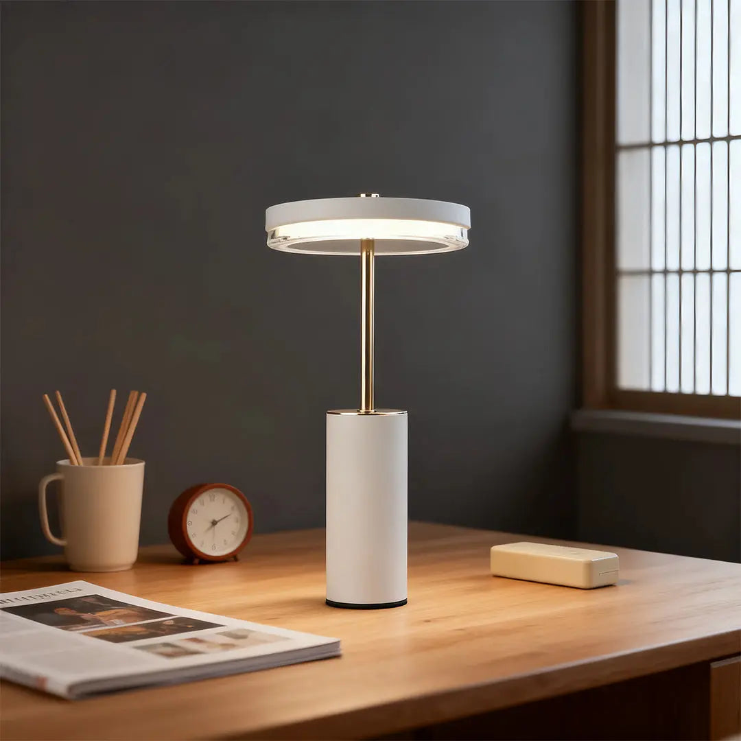 European Style Decorative Cylinder Table Lamps - Metal Lighting Accent Luxe