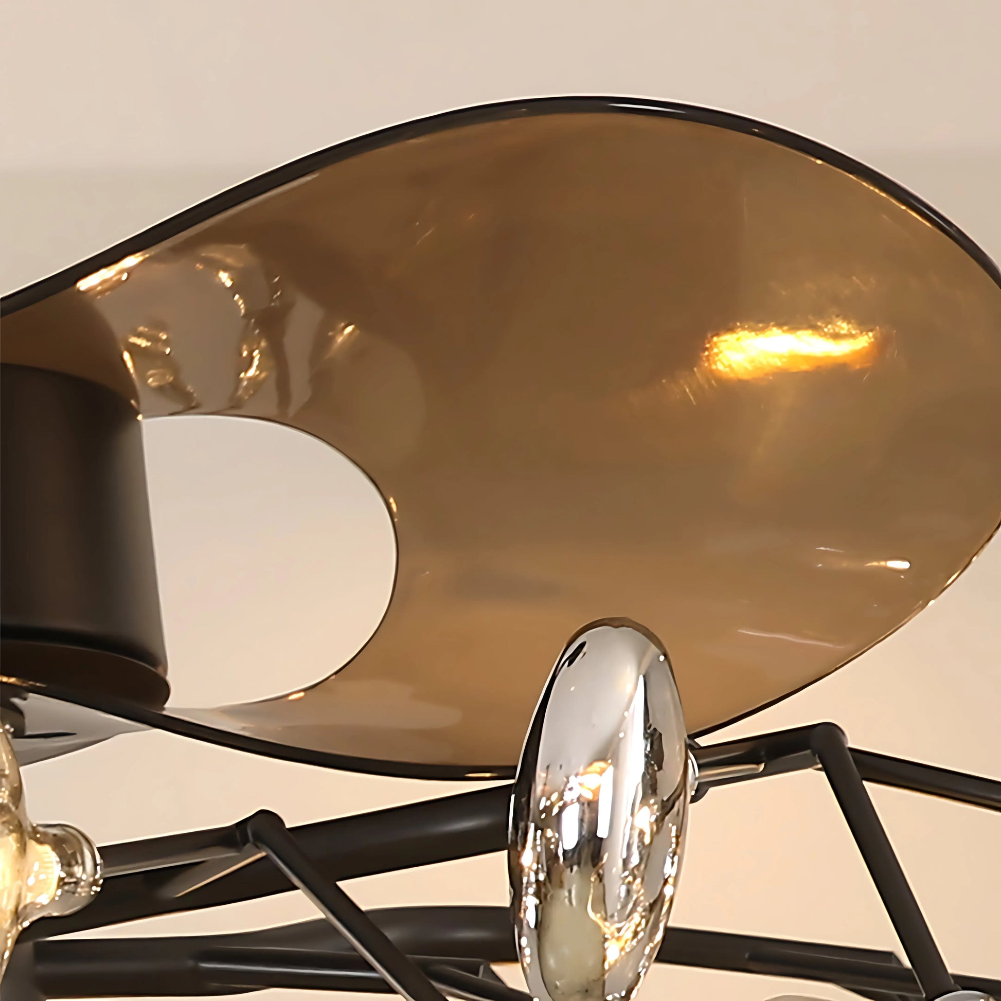 Minimalist Luxury Glam Ceiling Fan with Artistic Light Fixture Luxe