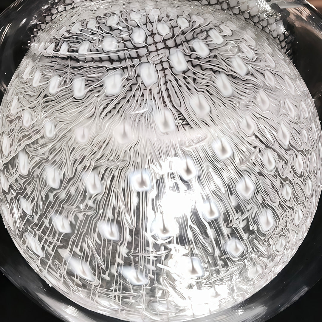 Jellyfish Pendant Light — Chrome Metal, Transparent Glass, G4, 59.1" Adjustable Cord, 2700K–3999K