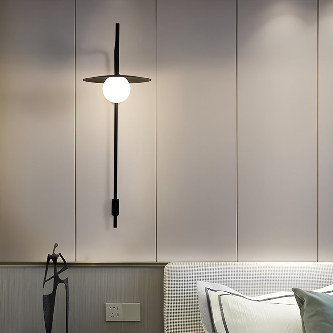 Modern Industrial Swing-Arm Wall Sconce — Frosted Glass, G9 LED, 12W Hardwired, Fixed or Adjustable
