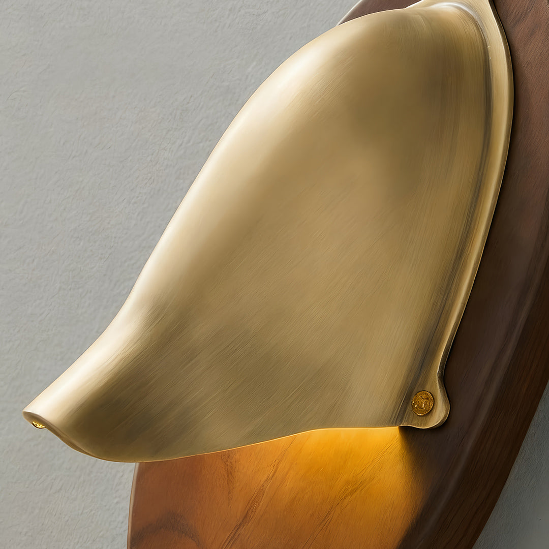 Vintage Brass and White Wax Wood Wall Sconce — Antique Bronze or Silver, G9/G4, 7W Warm White, Hardwired