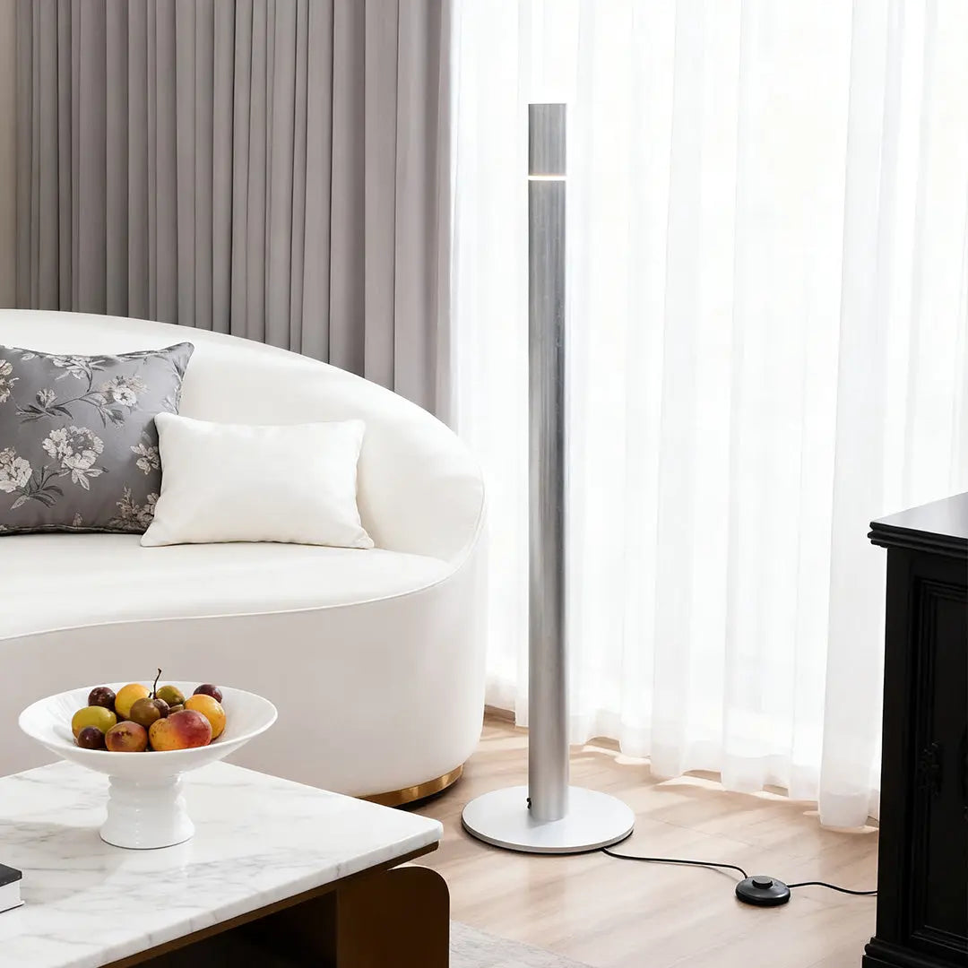 Elegant Minimalist Gray Italian Floor Lamp with Creative Design Luxe