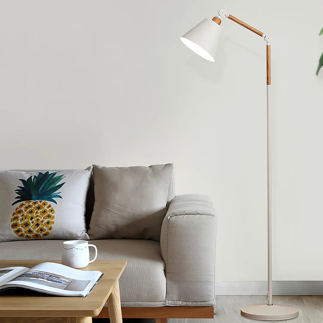 Modern Adjustable Metallic Floor Lamp Luxe
