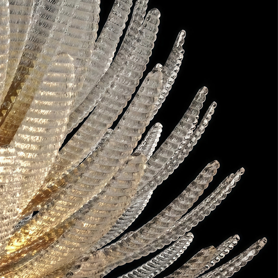 Art Deco Chandelier — Chrome Stainless Steel and Clear Glass, LED 3000K, 23.6" or 27.6", 59.1" Adjustable Chain