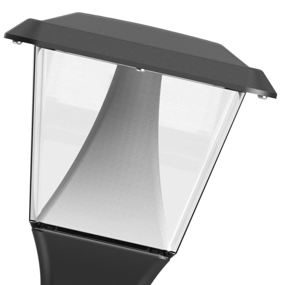 Modern Minimalist LED Garden Stake Path Light — Die-Cast Aluminum, Matte Black, 8W, 3000K, IP65 Weatherproof