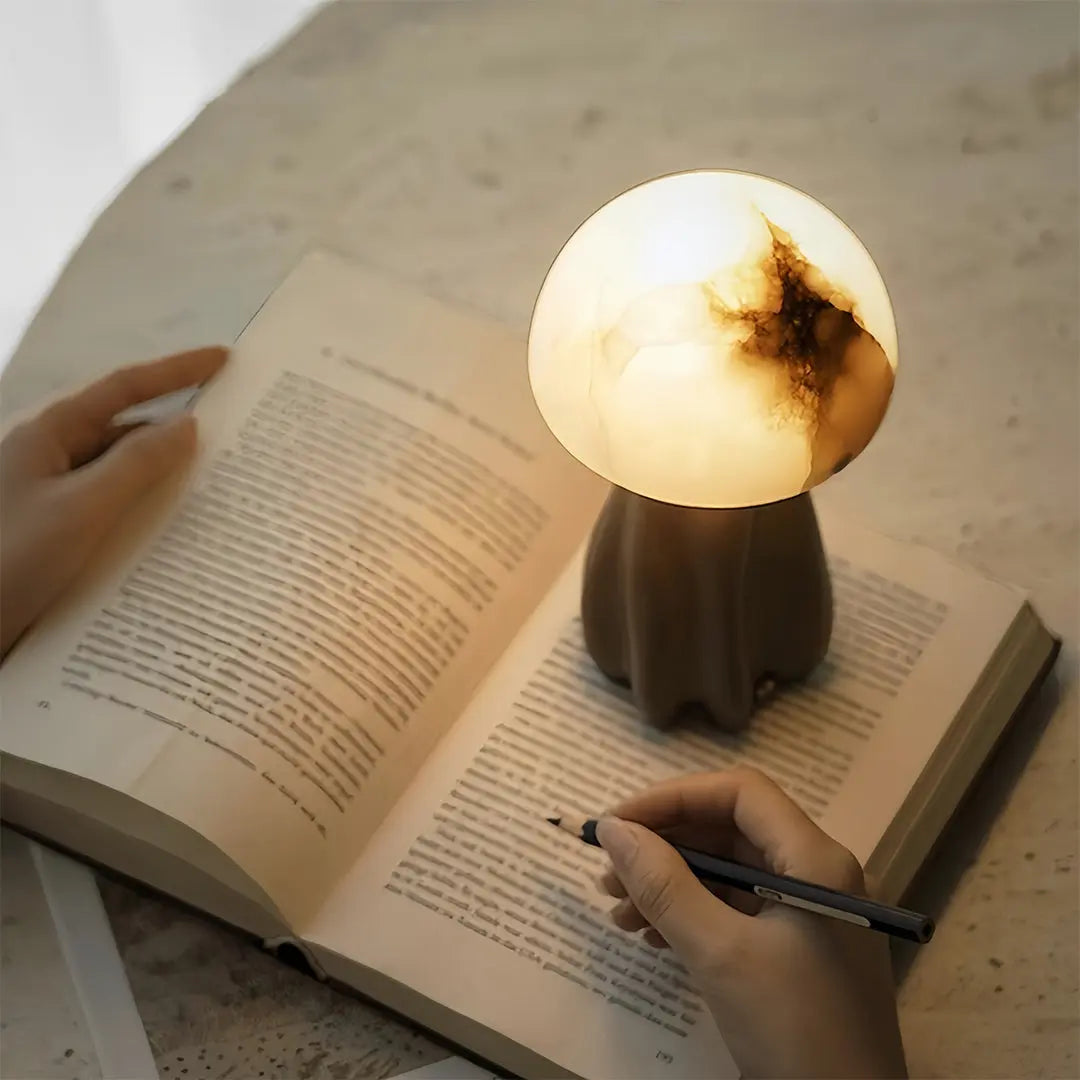 Nordic Resin Table Mushroom Lamp - Unique LED Atmosphere Light Luxe