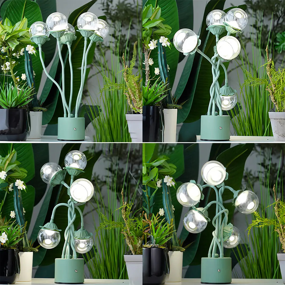 Adjustable DIY Bubble Table Lamps with Flexible Stems - Creative Lighting Solution Luxe