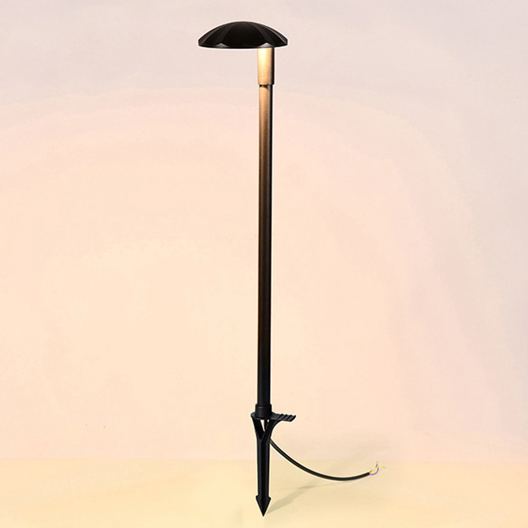 Minimalist Outdoor LED Path Light — Black Aluminum, Acrylic Dome, 10W, IP65 Weatherproof