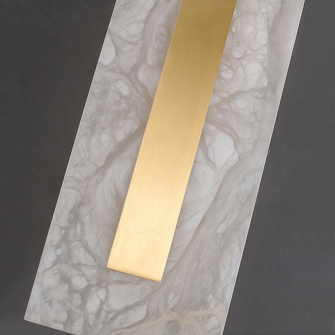 Cloud Stone Wall Sconce — Brass, Gold Finish, LED 3000K, Round or Square, Small or Large