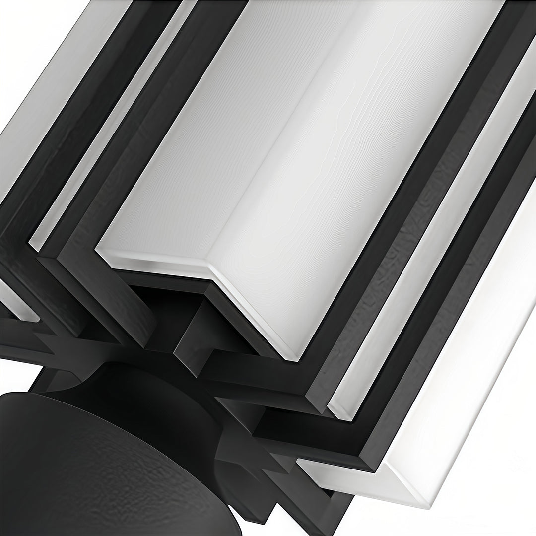 Retro Outdoor Bollard Path Light — Black Die-Cast Aluminum, Frosted Glass, 7W 3000K, IP55 Weatherproof
