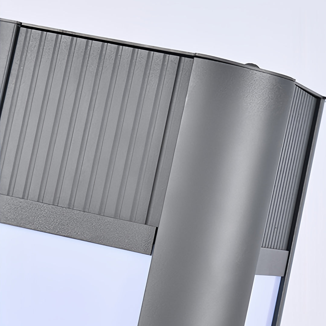 Industrial Square Bollard Path Light — Die-Cast Aluminum, Gray, 10W LED, IP65 Weatherproof