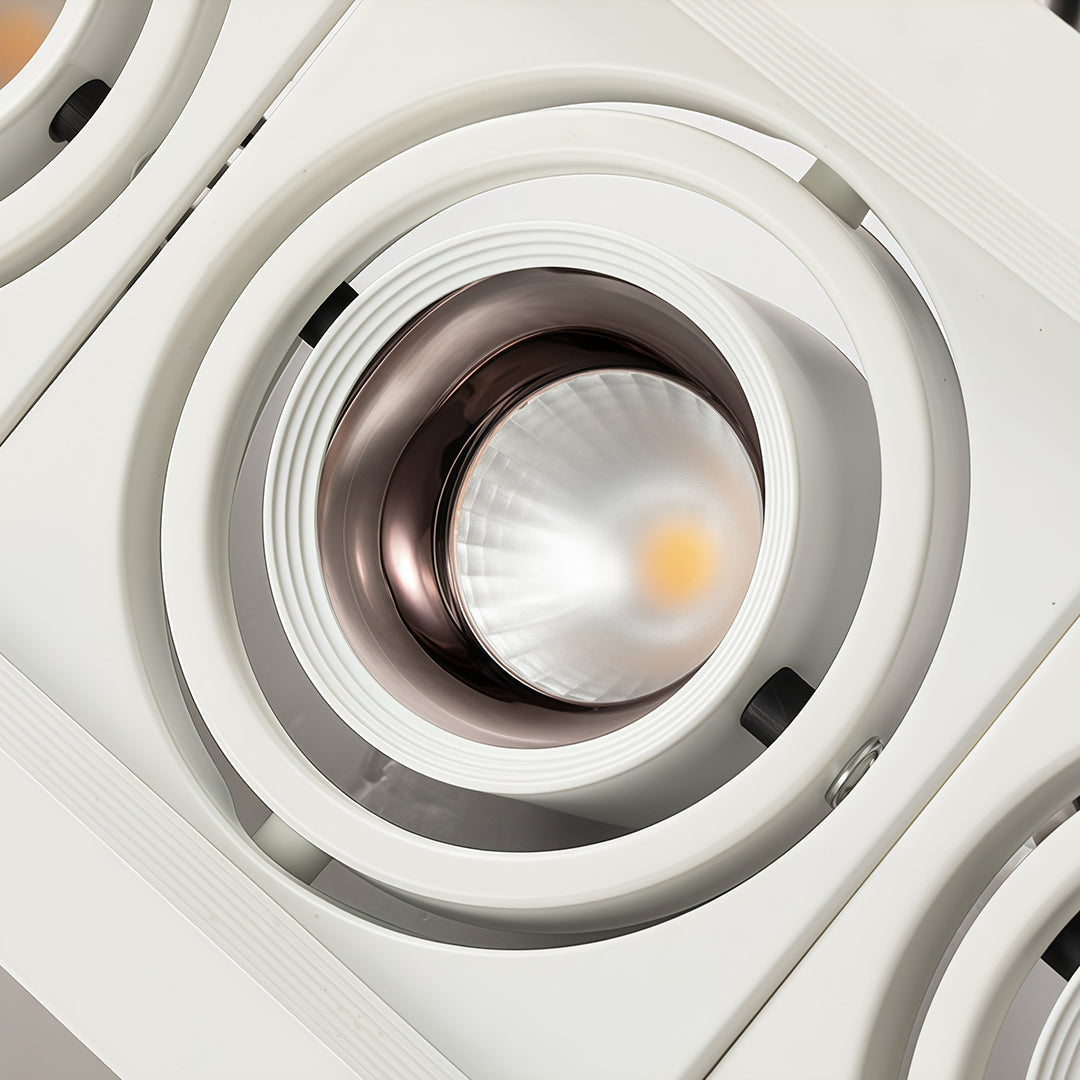 Anti-Glare LED Recessed Spotlight — Aluminum, Ra98 CRI, 24° Beam, 3000K / 4000K / 6000K, Single / Double / Triple-Head