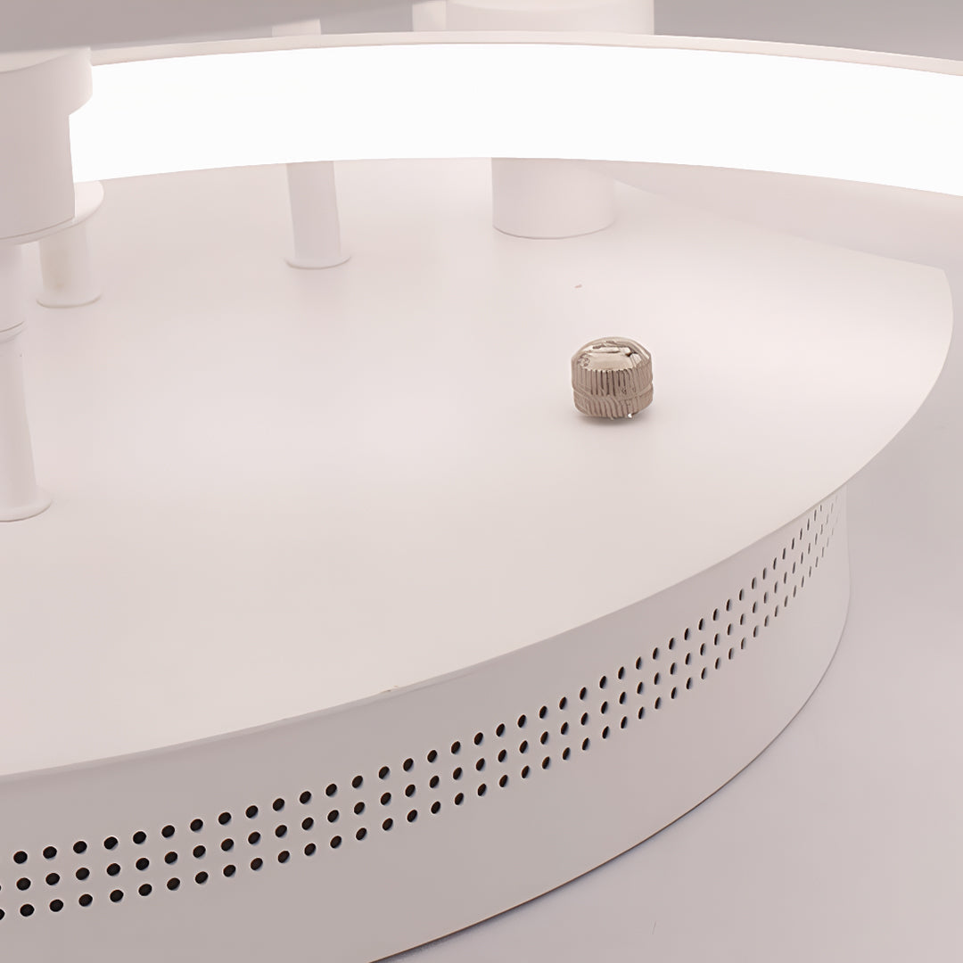 Overlapping Rings LED Semi-Flush Mount — Metal and Acrylic, 4-Light / 6-Light / 8-Light, Dimmable
