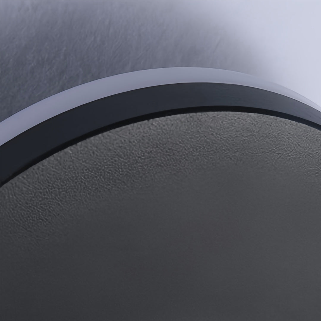 Modern Circular Outdoor Wall Sconce — Die-Cast Aluminum, Acrylic Shade, LED, IP54, 6" or 8"